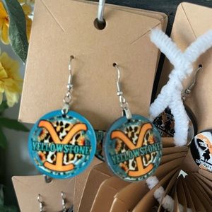 Yellowstone Dangle Double sided earrings